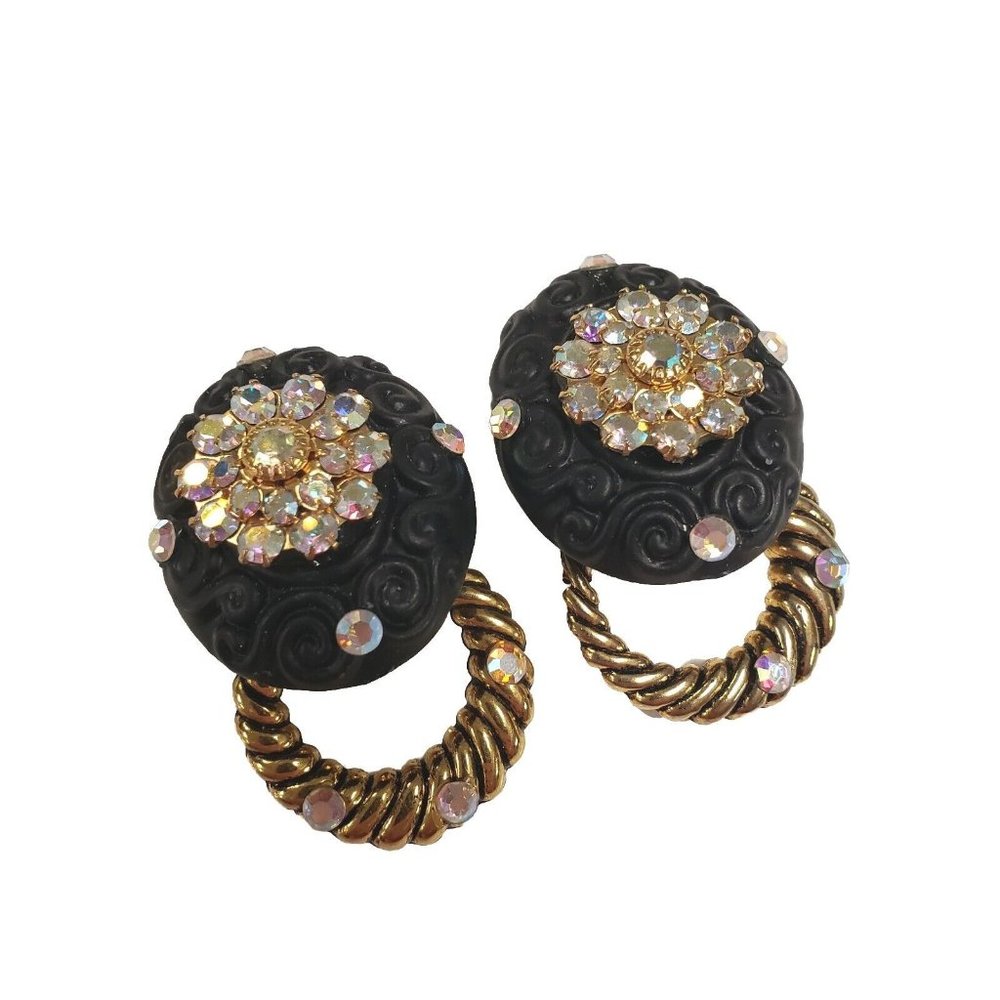 Jeff Lieb Earrings Clip-On Vintage 80s